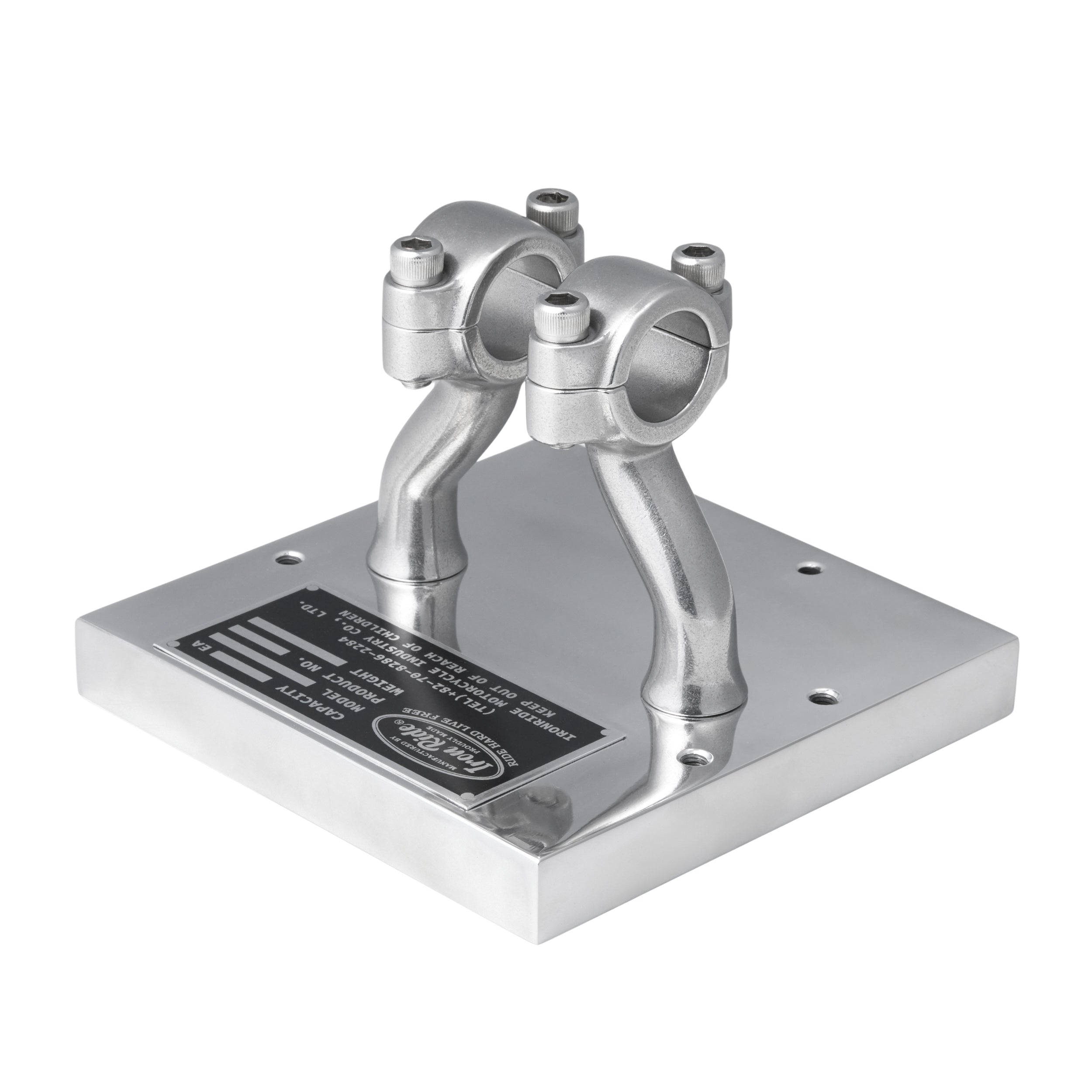 Flanders Style Narrow/Wide Risers for Harley 1 inch tumbled Stainless Steel