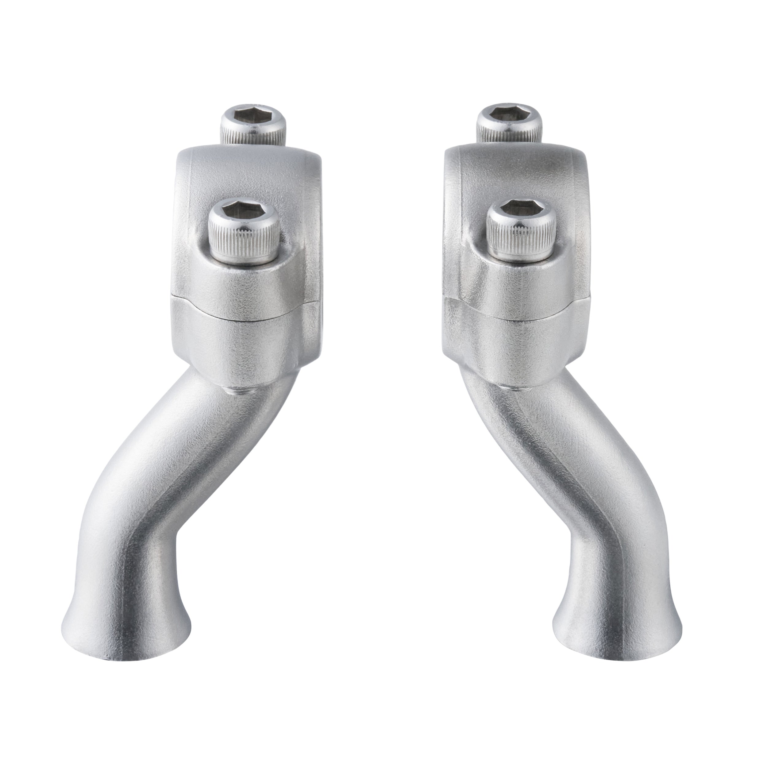 Flanders Style Narrow/Wide Risers for Harley 1 inch brushed Stainless Steel