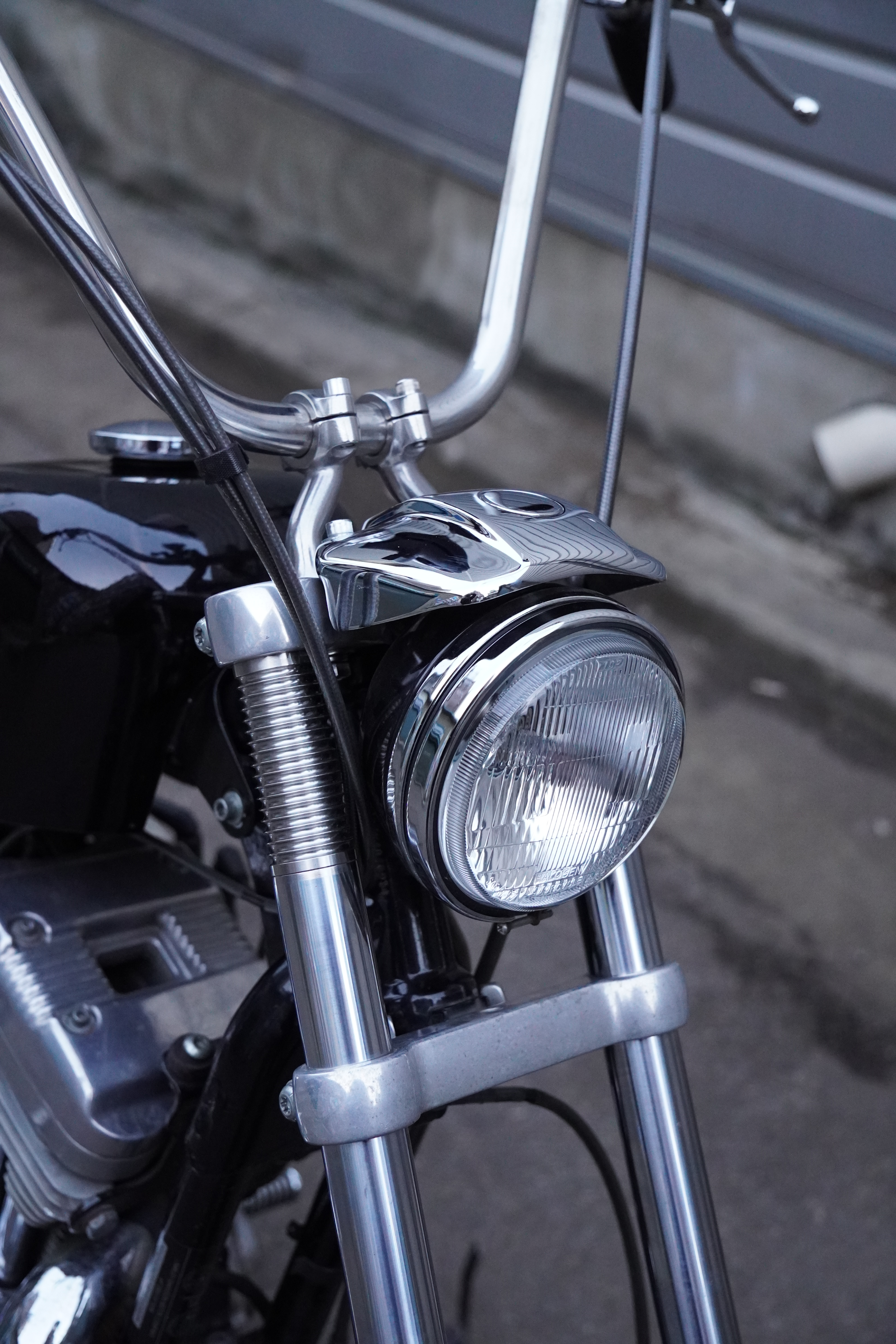 5" Radial Fork Extension for 39mm Harley Davidson forks Sportster