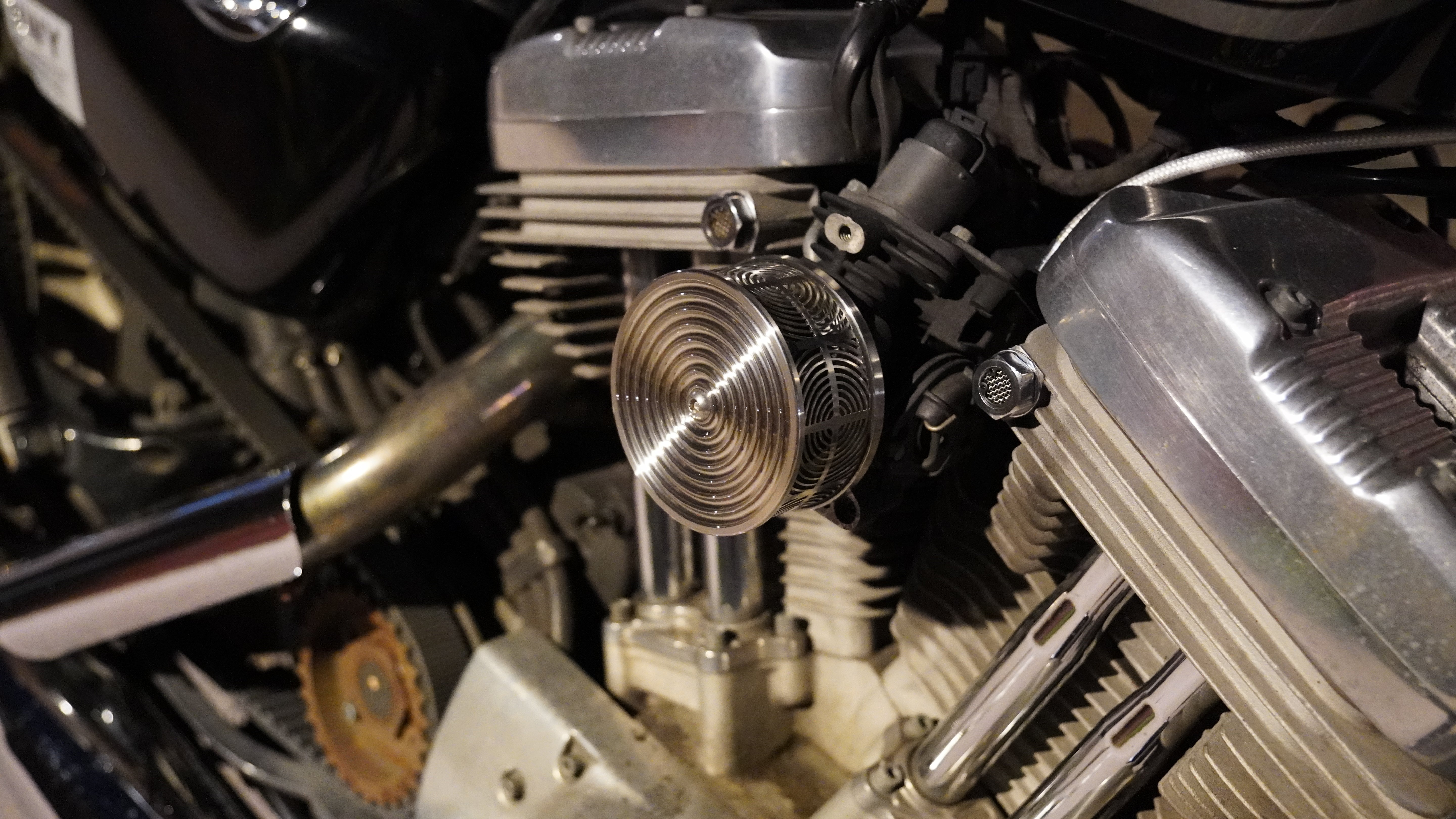 Radial Mini Air Cleaner for CV Carburetor or EFI Harley Davidson